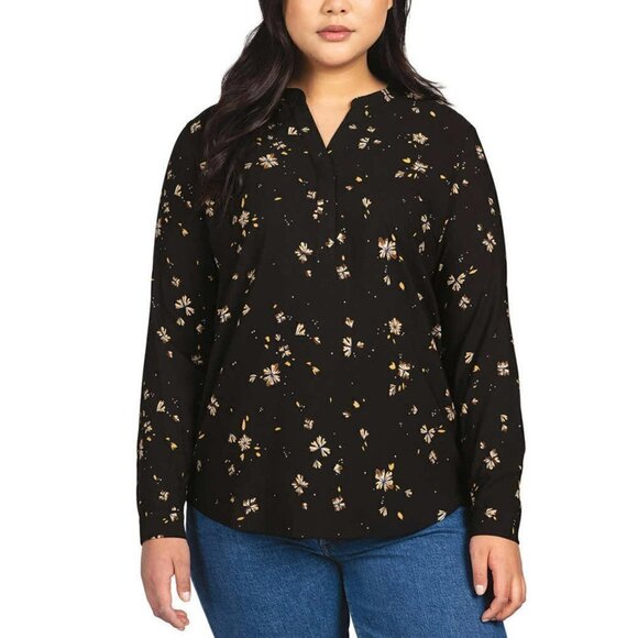 Hilary Radley Tops - NWT Hilary Radley Women's Floral Print Relaxed Fit Long Sleeve Top Blouse